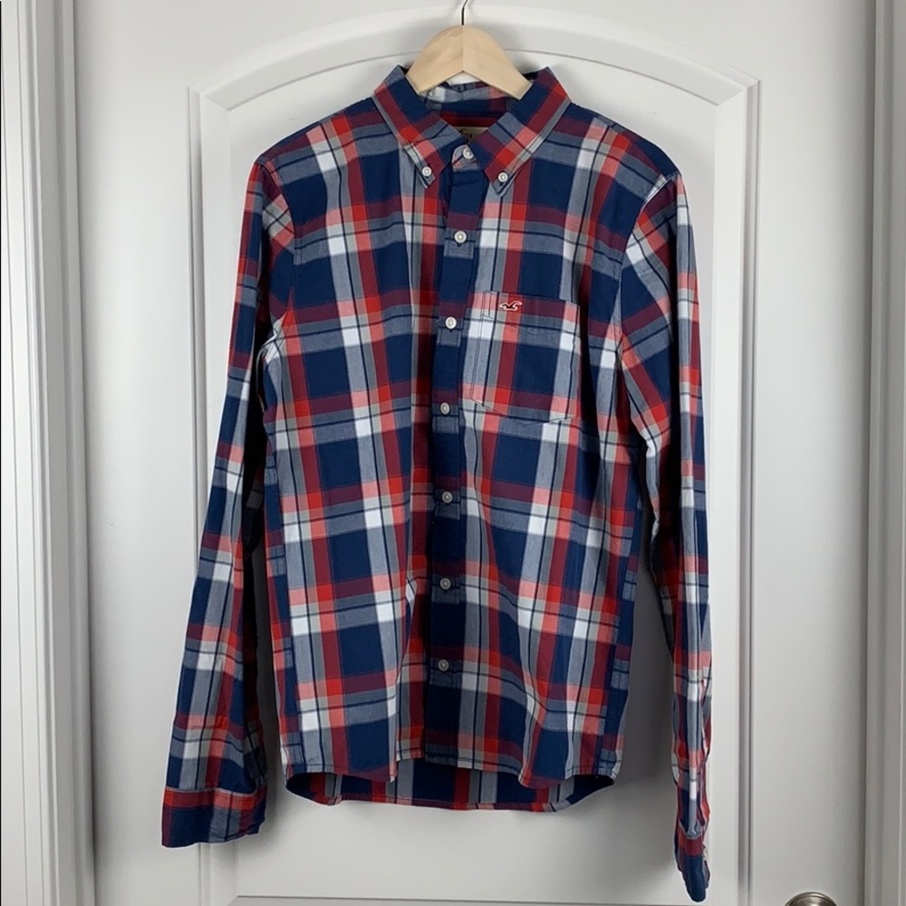 Men’s Hollister Button Down Dress Shirt Size Large
